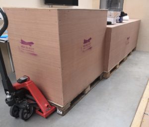 Cockpit Parts in Crates and Ready to Ship
